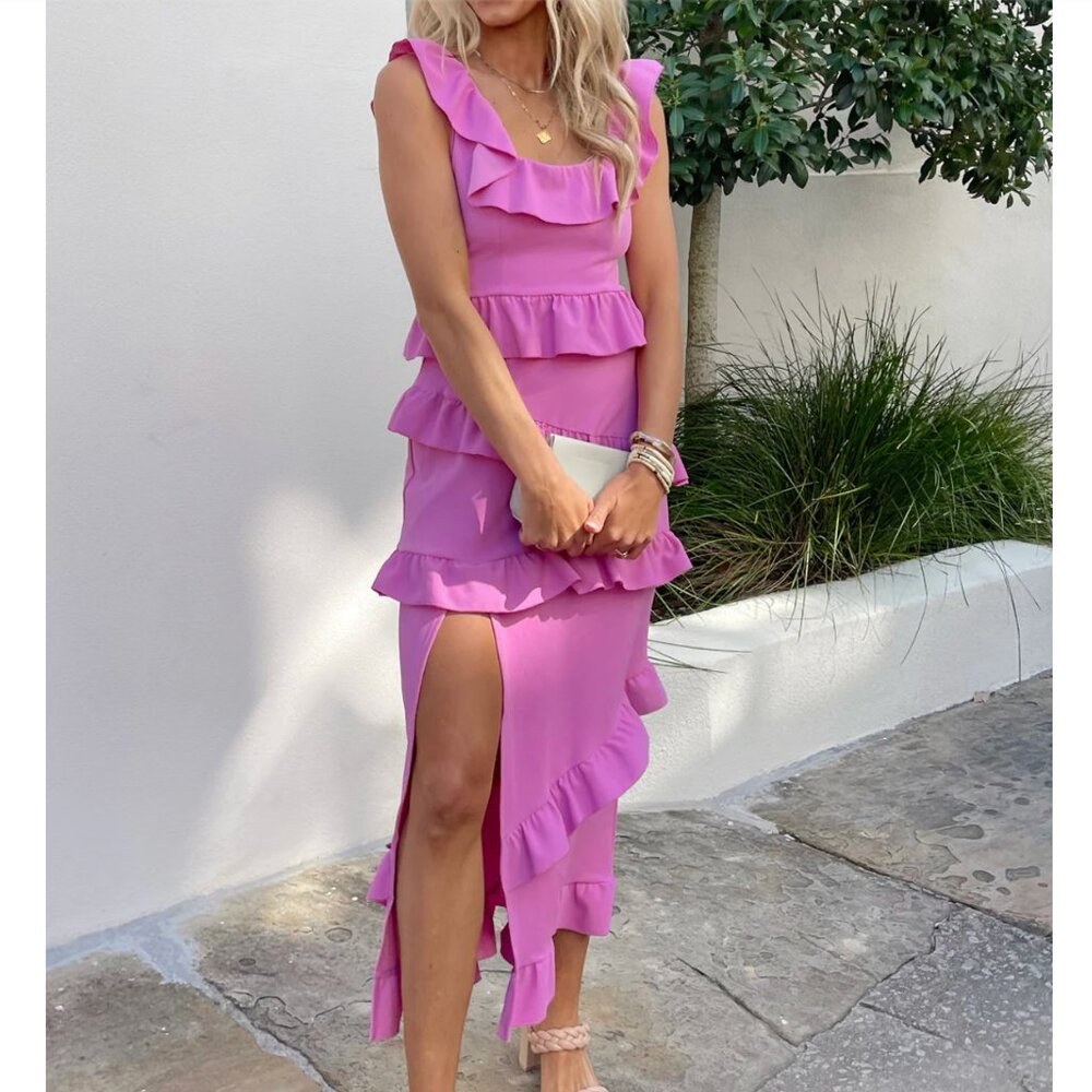 Greta Dress Show Me Your Mumu Pink Lilac Stretch